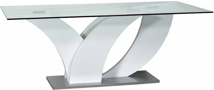 Ameubelment Glazen eettafel Elypse 200 cm breed Hoogglans Wit