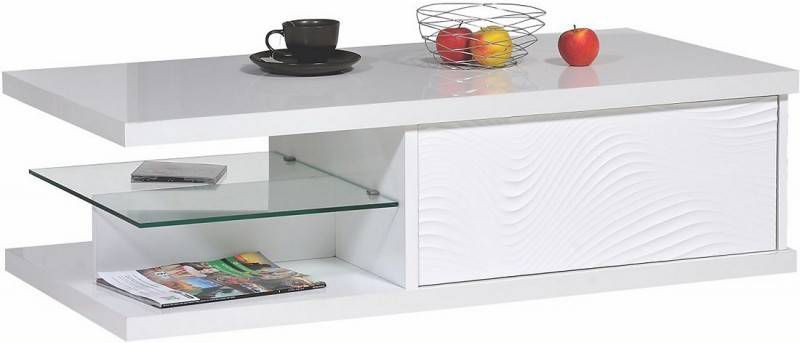 Ameubelment Salontafel Karma 120 cm breed Hoogglans wit