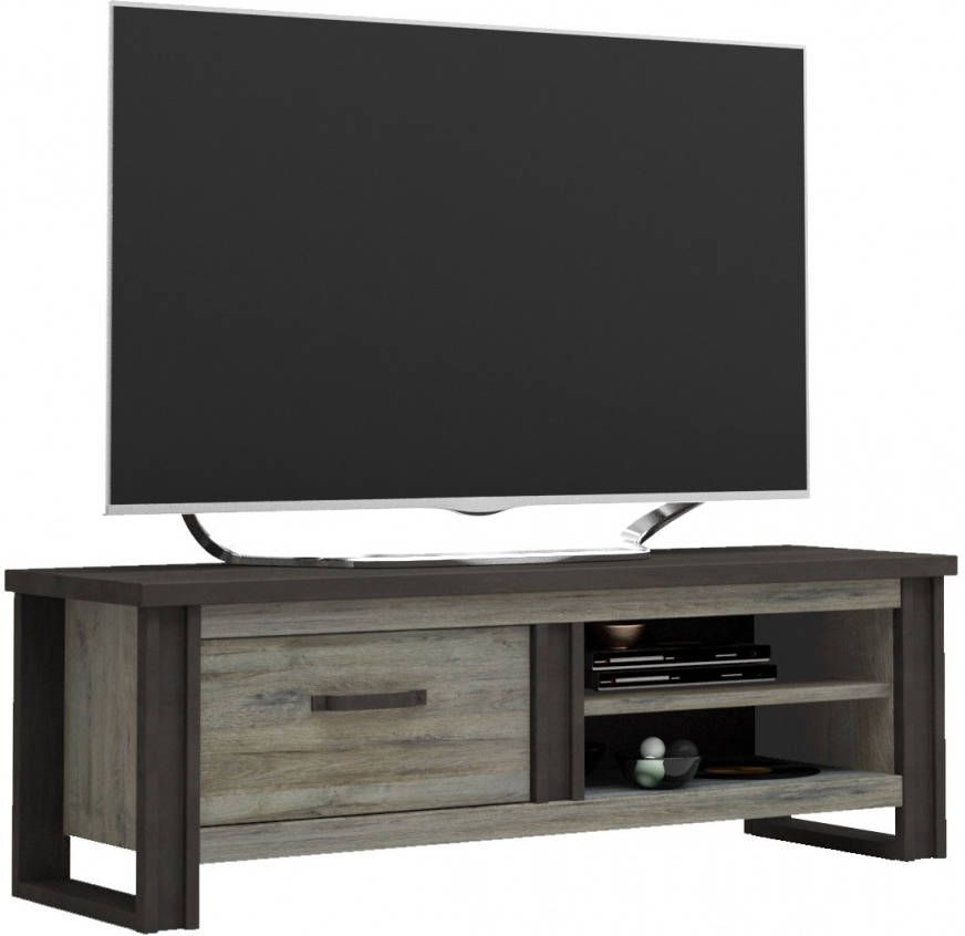 Ameubelment Tv Meubel Baxter 169 cm breed grijs eiken met antraciet