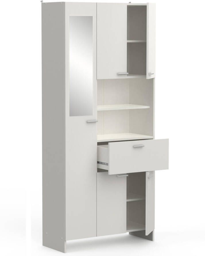 Young Furniture Badkamerkast Charlie 3 Wit met spiegeldeur