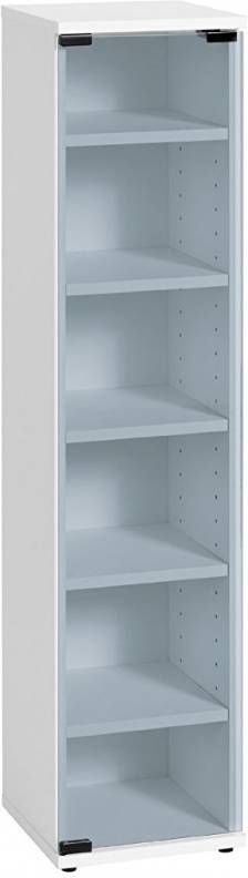 Bermeo CD DVD kast Maya 110 cm hoog in wit