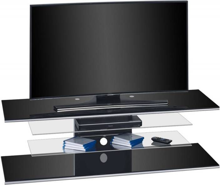 Bermeo Tv meubel Diamond 140 cm breed Zwart