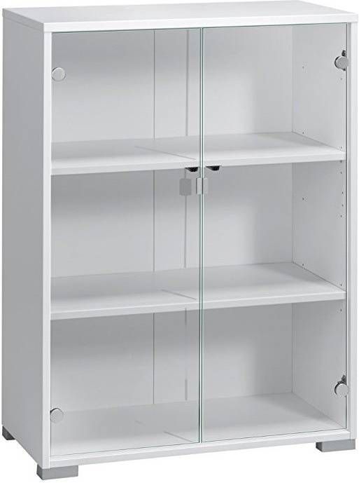 Bermeo Vitrinekast Jones 110 cm hoog Wit