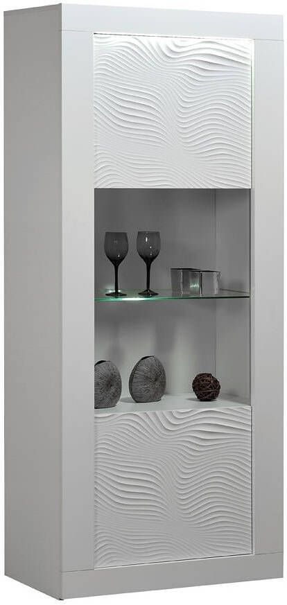 Ameubelment Buffetkast Karma 190 cm hoog in hoogglans wit