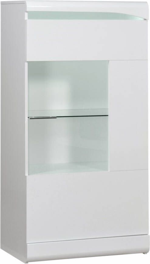 Ameubelment Buffetkast Ovio 143 cm hoog in hoogglans wit