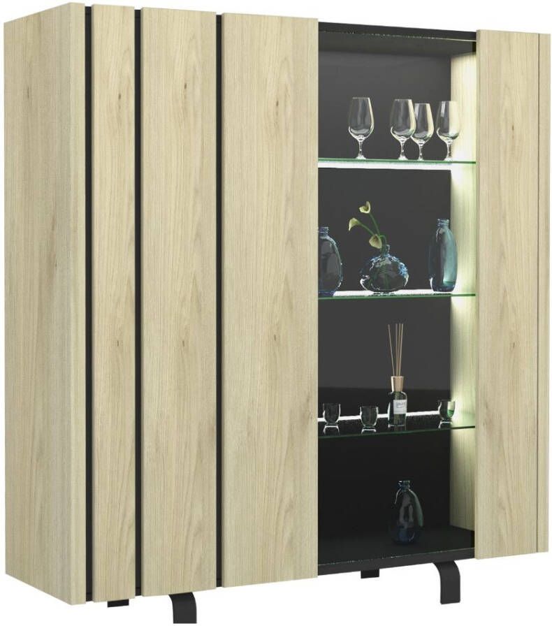 Ameubelment Buffetkast Rush 151 cm hoog in Naturel eiken