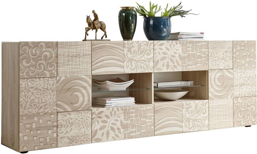 Pesaro Mobilia Dressoir Miro 241 cm breed in sonoma eiken