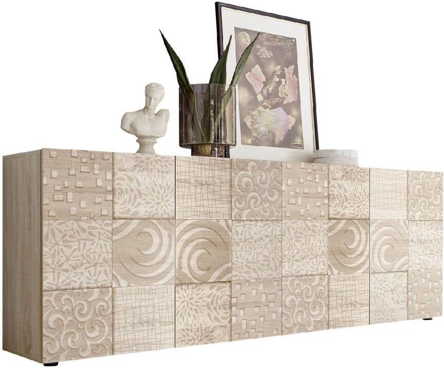 Pesaro Mobilia Dressoir Miro met 4 deuren 241 cm breed in sonoma eiken