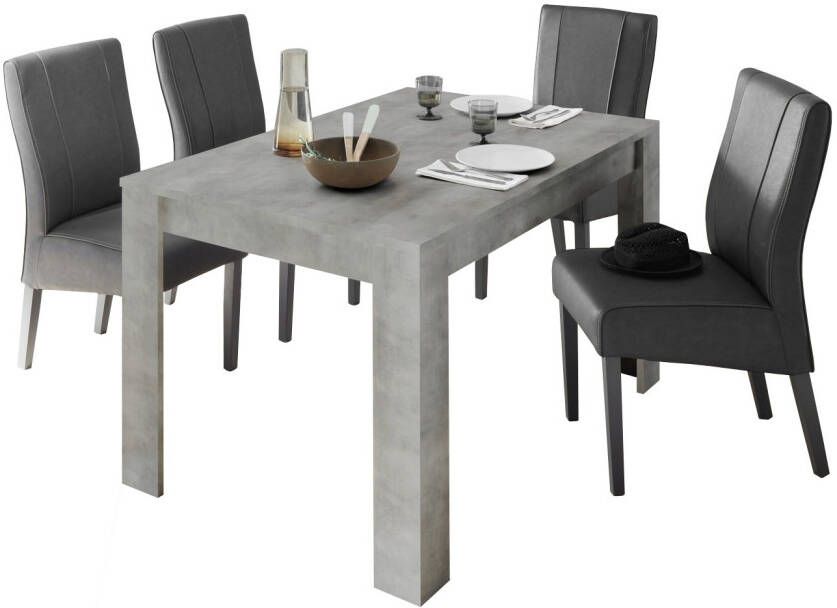 Pesaro Mobilia Eettafel Urbino 180 cm breed in grijs beton