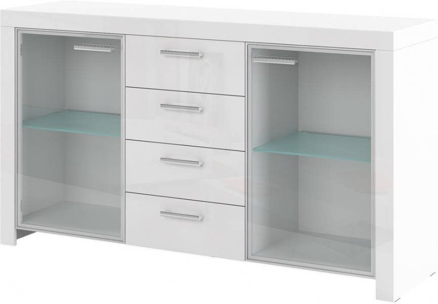 Hubertus Meble Buffetkast Impresja 150 cm breed in hoogglans wit