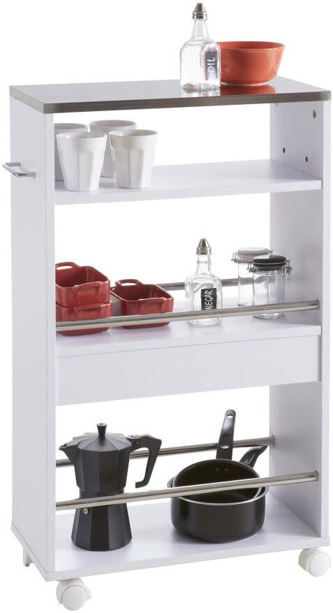 Young Furniture Keukentrolley Coffee 83 cm hoog in wit