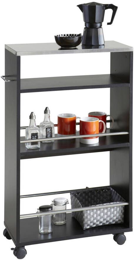 Young Furniture Keukentrolley Coffee 83 cm hoog in zwart