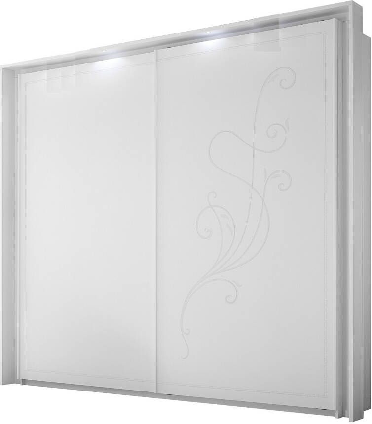 Pesaro Mobilia Kledingkast Nivea 220 cm breed in mat wit
