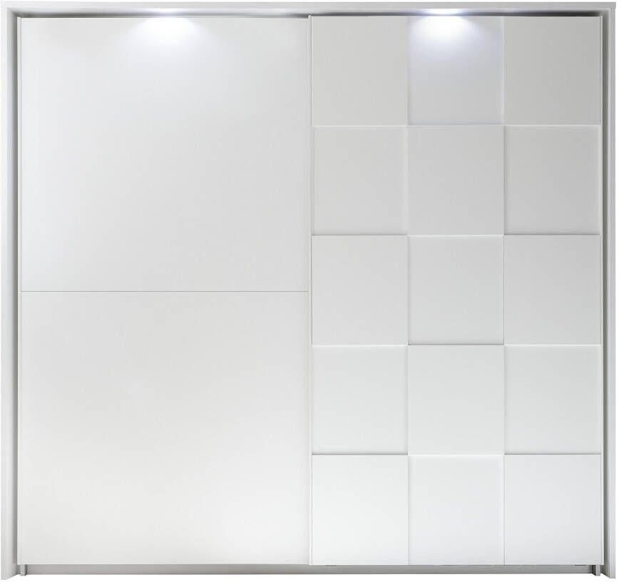 Pesaro Mobilia Kledingkast Ottica 220 cm breed in mat wit