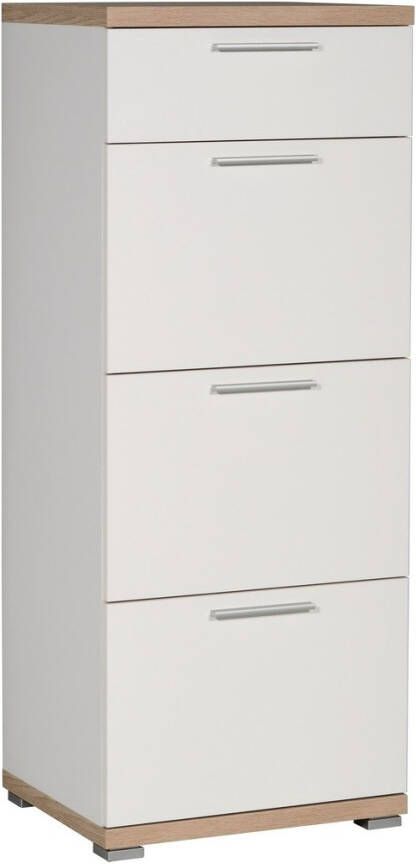 Germania Ladekast Apex 120 cm hoog Wit met eiken