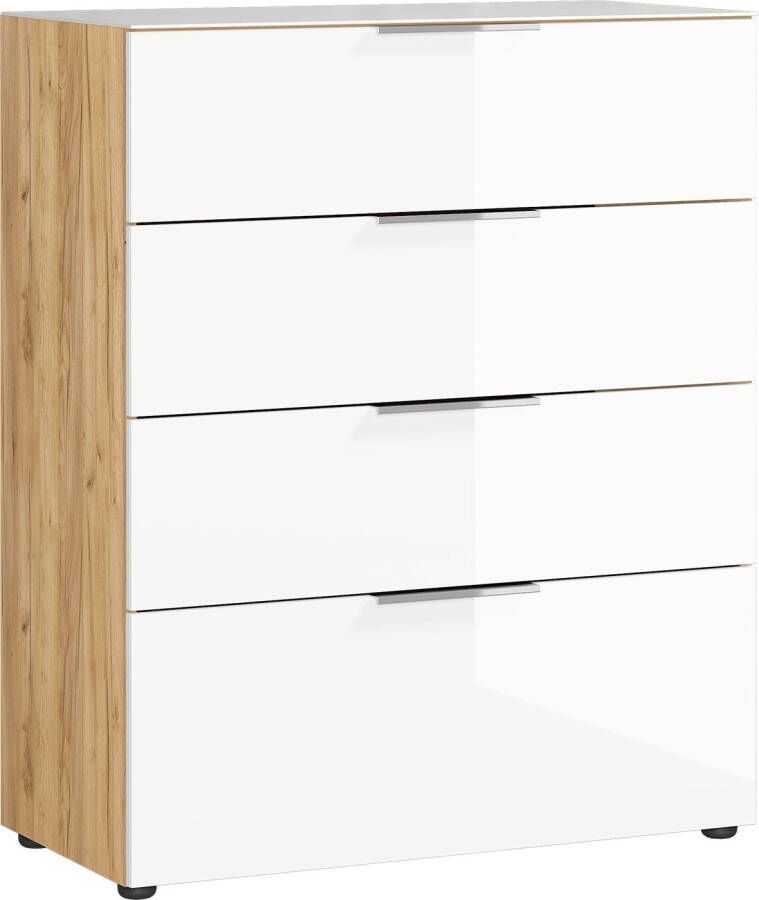 Germania Ladekast Oakland 102 cm hoog in wit met navarra eiken