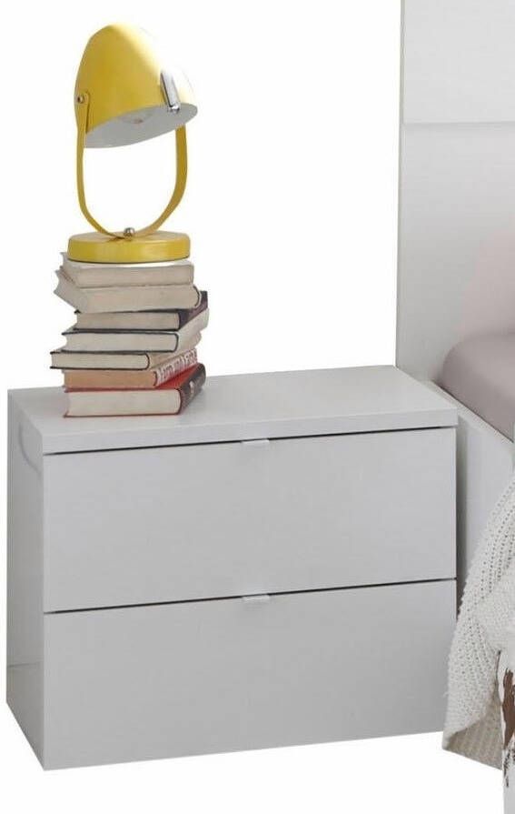 Pesaro Mobilia Nachtkastje Ottica 42 cm hoog in mat wit