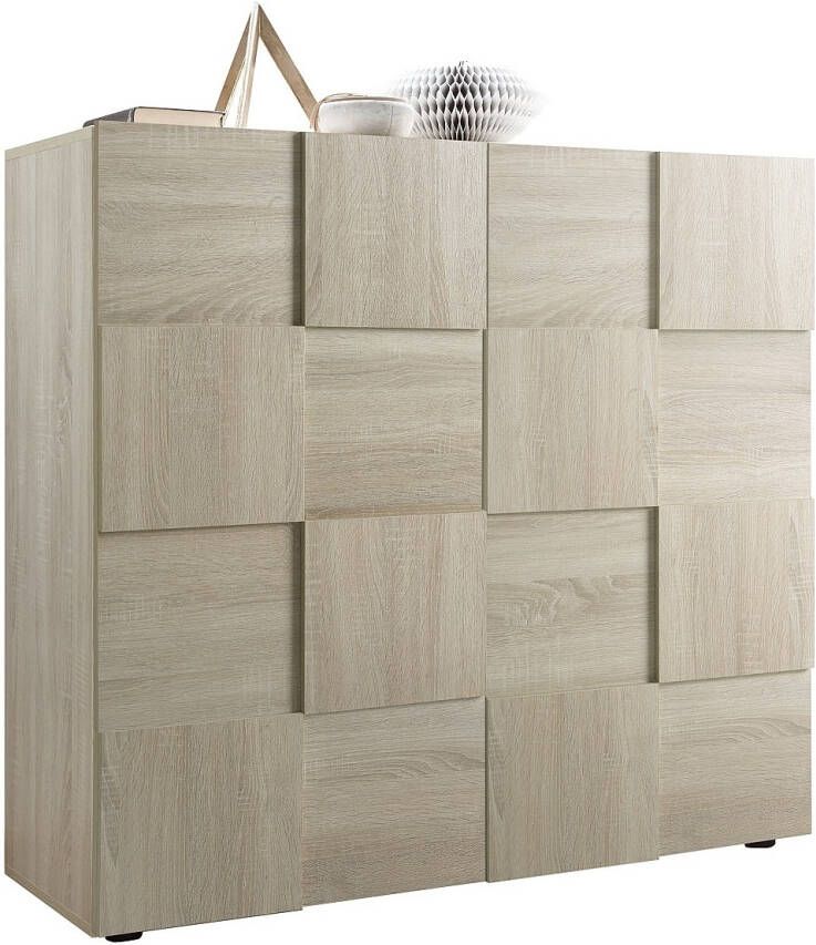 Pesaro Mobilia Opbergkast Dama 111 cm hoog in sonoma eiken