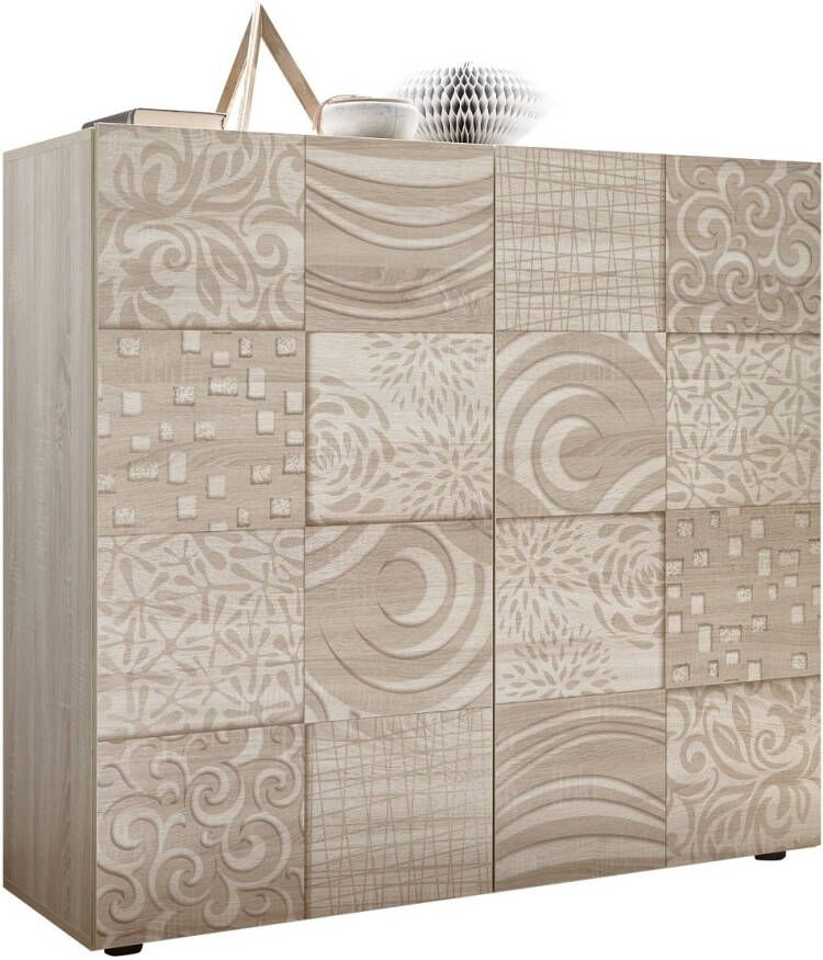 Pesaro Mobilia Opbergkast Miro 111 cm hoog in sonoma eiken