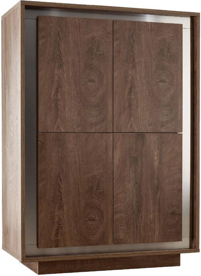 Pesaro Mobilia Opbergkast SKY 146 cm hoog Cognac bruin