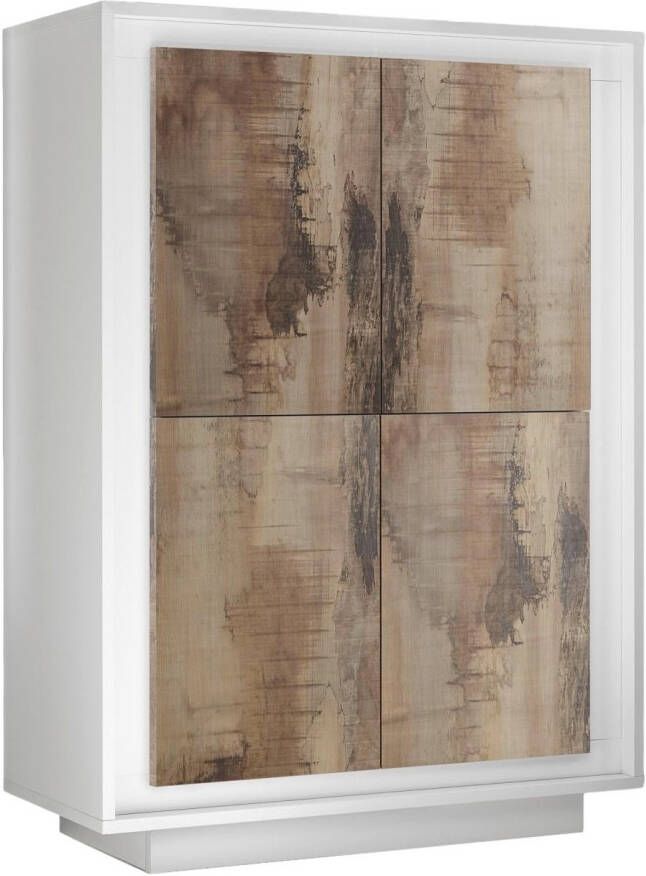 Pesaro Mobilia Buffetkast SKY 146 cm hoog in wit met eiken