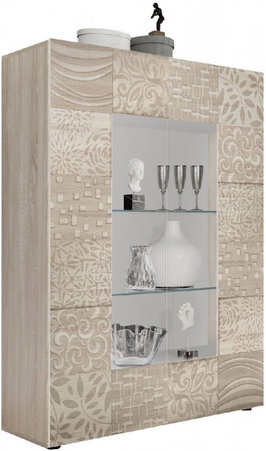 Pesaro Mobilia Buffetkast Miro 166 cm hoog in sonoma eiken