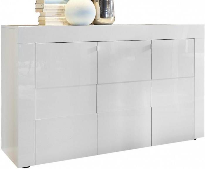 Pesaro Mobilia Dressoir Easy 138 cm breed Hoogglans wit