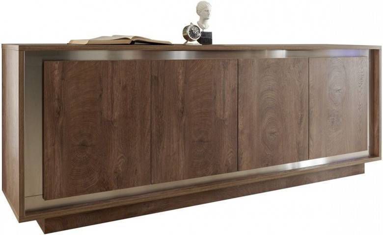 Pesaro Mobilia Dressoir SKY 207 cm breed Cognac bruin