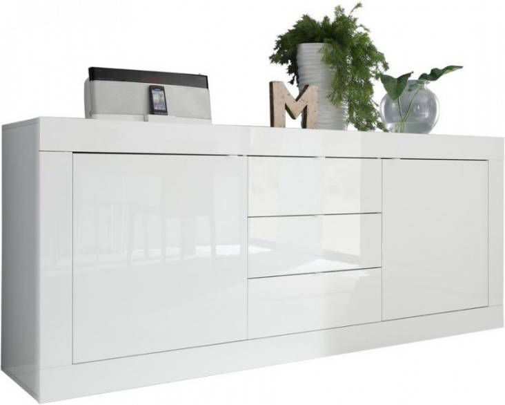 Pesaro Mobilia Dressoir Tonic 210 cm Hoogglans wit