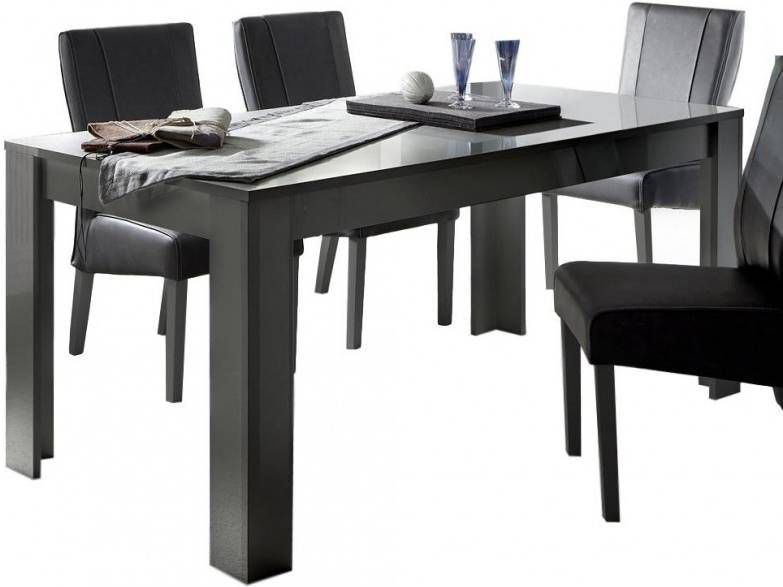 Pesaro Mobilia Eettafel Dama 180 cm breed Hoogglans grijs