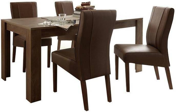 Pesaro Mobilia Eettafel SKY 137 cm breed Cognac bruin