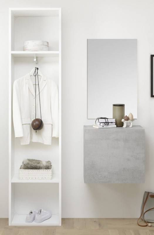 Pesaro Mobilia Halmeubelset Bonita 3 delig in wit met grijs beton