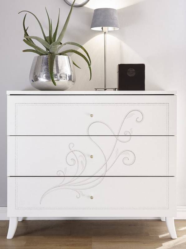 Pesaro Mobilia Ladekast Nivea 104 cm breed in mat wit