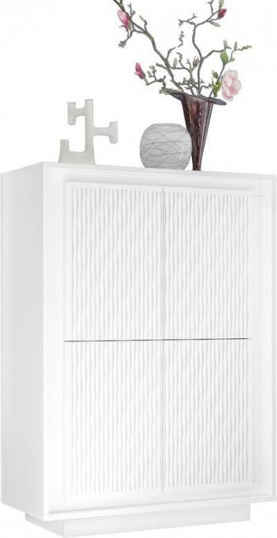 Pesaro Mobilia Opbergkast Malibu 146 cm hoog in wit