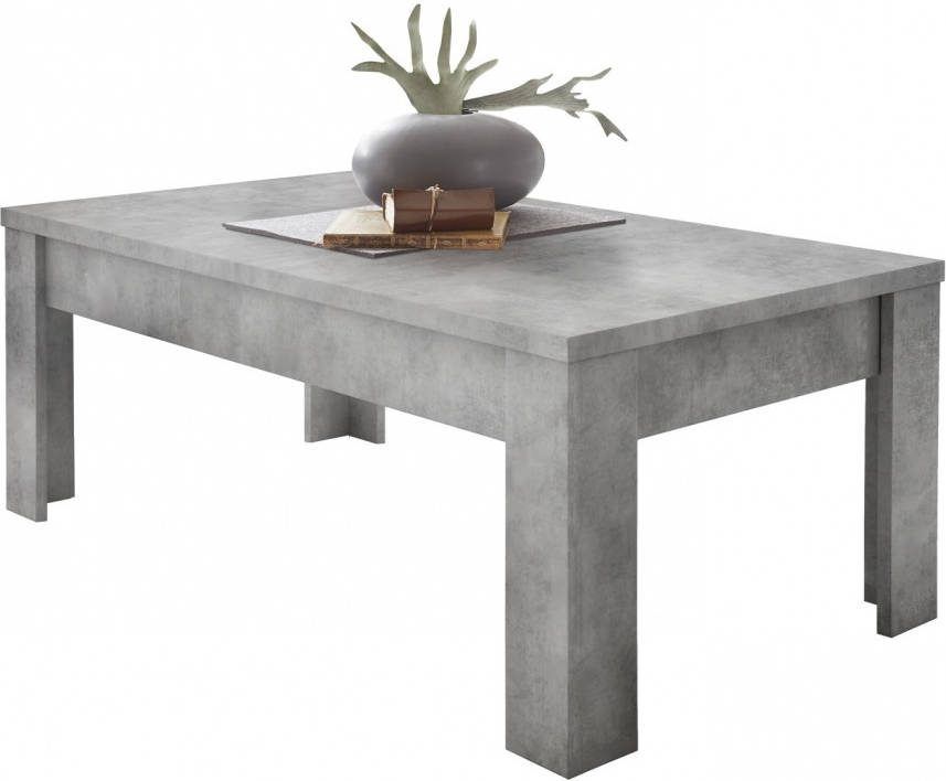 Pesaro Mobilia Salontafel Urbino 122 cm breed in grijs beton