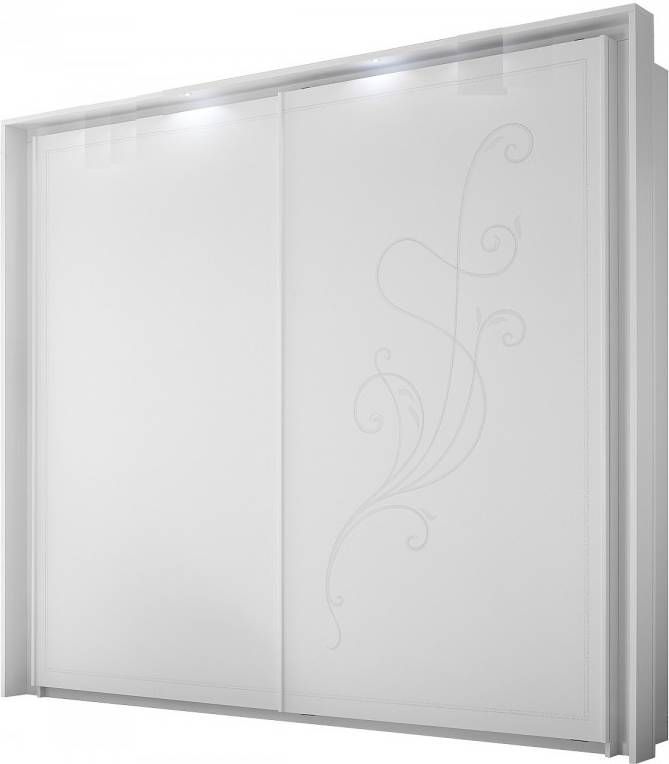 Pesaro Mobilia Schuifdeurkast Nivea 220 cm breed in mat wit