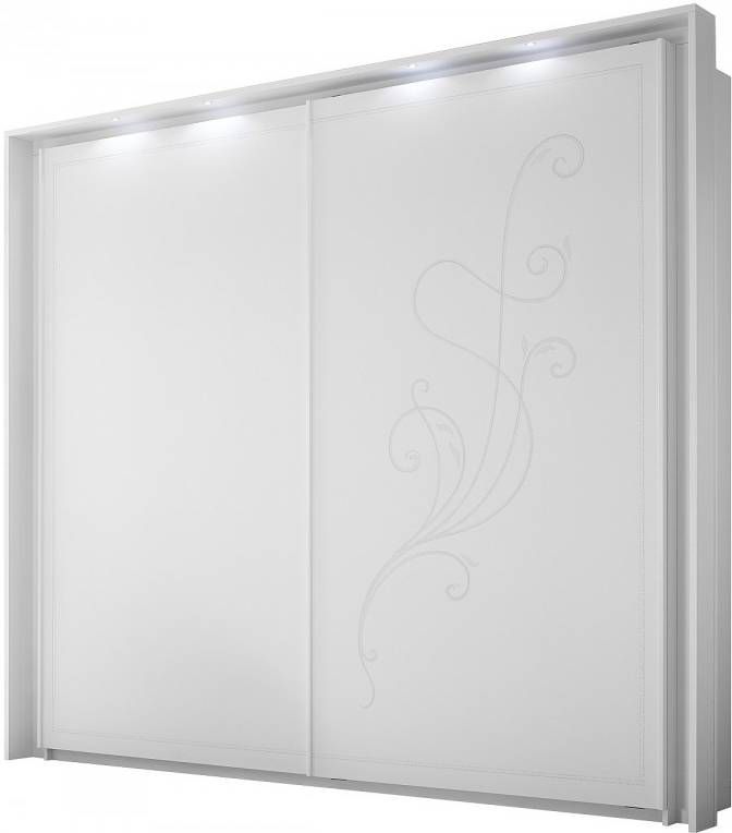 Pesaro Mobilia Schuifdeurkast Nivea 243 cm breed in mat wit