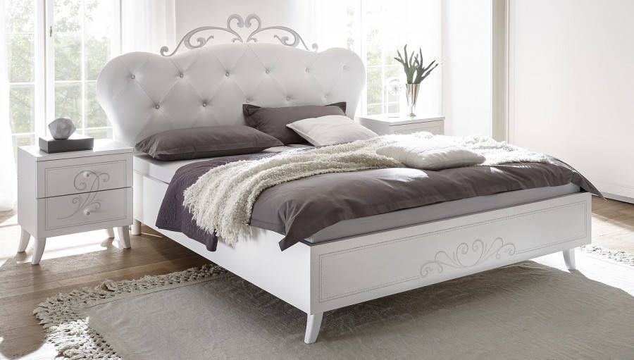 Pesaro Mobilia Tweepersoonsbed Nivea 160x200cm in mat wit