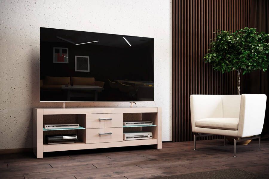 Hubertus Meble Tv meubel Andora 150 cm breed Hoogglans cappuccino