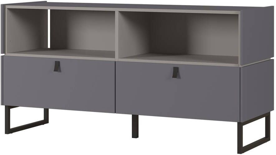 Germania Tv meubel Mamiko 131 cm breed in grijs met grafiet