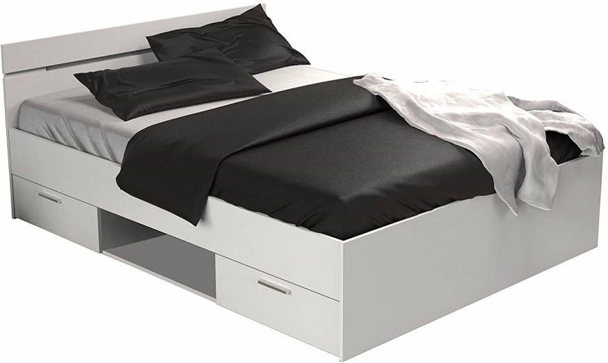 Young Furniture Tweepersoonsbed Lotte 140x200cm in wit