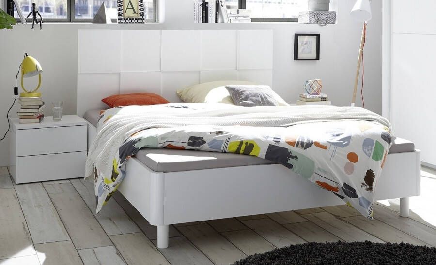 Pesaro Mobilia Tweepersoonsbed Ottica 160x200cm in mat wit