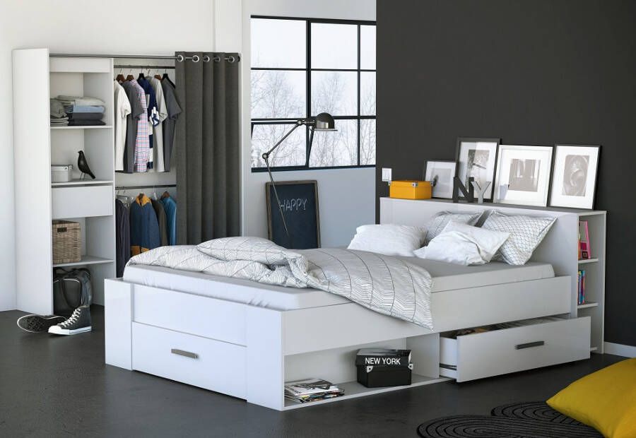 Young Furniture Tweepersoonsbed Pocket 160x200cm Wit