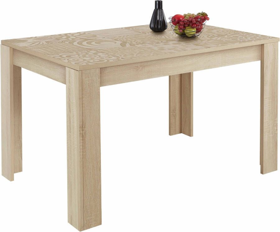 Pesaro Mobilia Uitschuifbare Eettafel Miro 137 tot 185 cm breed in sonoma eiken