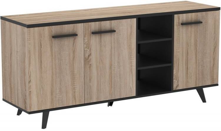 Young Furniture Dressoir Piano 160 cm breed Eiken met zwart