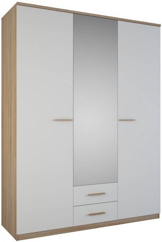 Young Furniture Kledingkast Selena 161 cm breed Eiken met wit