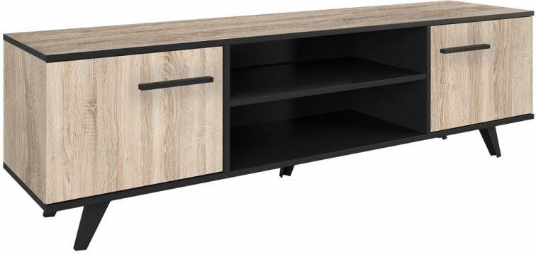 Young Furniture Tv meubel Piano 152 cm breed Eiken met zwart