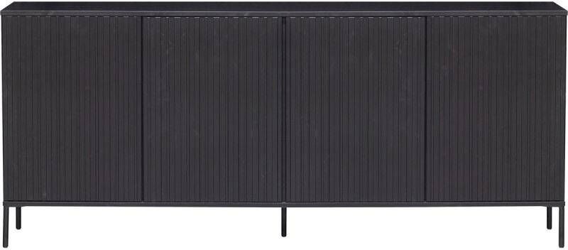 WOOOD Exclusive Dressoir 'New Gravure' Grenen, 200cm, kleur Zwart