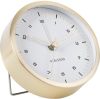 Karlsson Wekkers Alarm clock Tinge white dial Design Armando Breeveld Goudkleurig online kopen