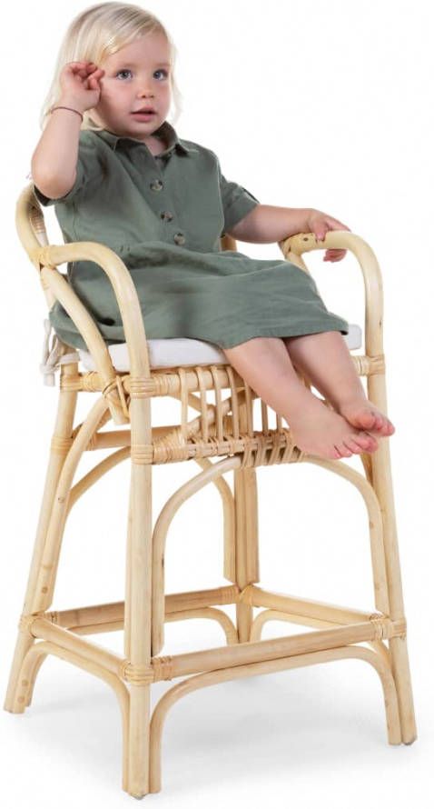 Childhome Rotan Kinderstoel Montana Met Kussen Naturel
